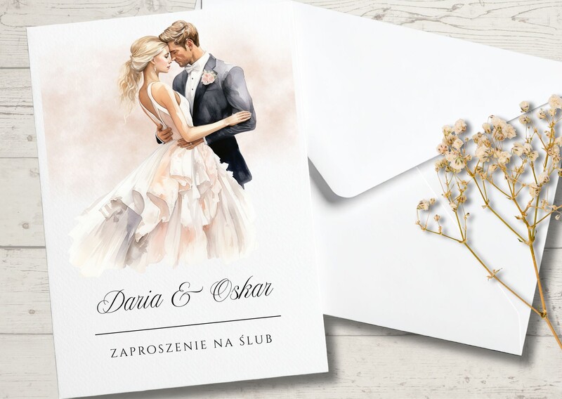 Zaproszenia ślubne - Młoda Para AW-MP4