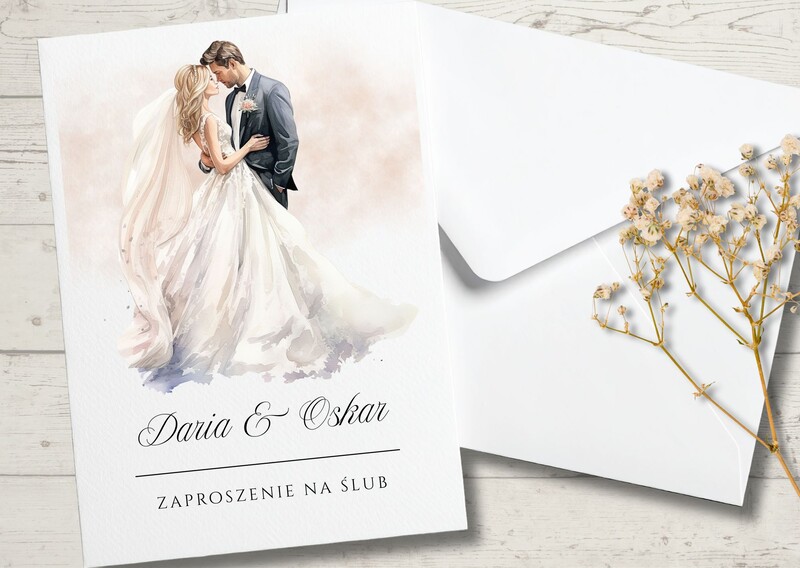Zaproszenia ślubne - Młoda Para AW-MP5