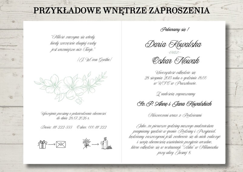 Zaproszenia ślubne Młoda Para - AW-MP11