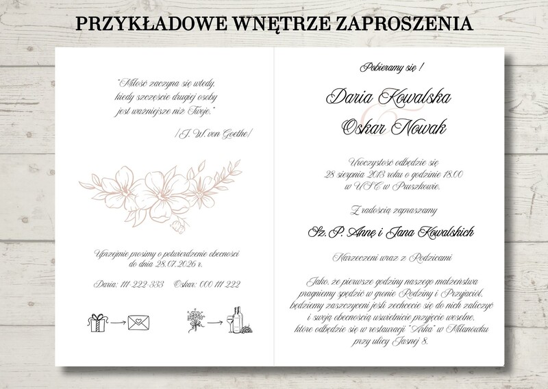 Zaproszenia ślubne - Młoda Para AW-MP15