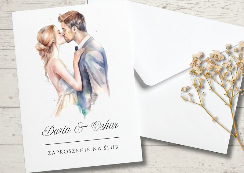 Zaproszenia ślubne - Młoda Para AW-MP14