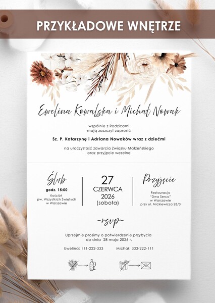 Zaproszenia rustykalne drewniane serduszko - AW-ZDS5