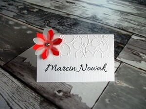 Winietki ślubne tłoczone Wiosenne Kwiaty