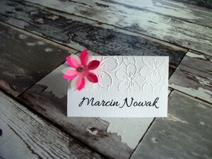 Winietki ślubne tłoczone Wiosenne Kwiaty