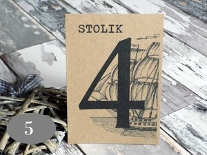 Numery stolików RETRO AW-SR