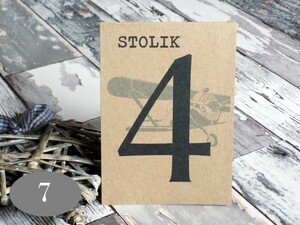 Numery stolików RETRO AW-SR