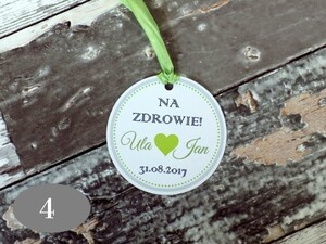 Zawieszki na alkohol weselny Kolorowe Serca