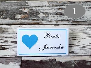 Winietki ślubne Kolorowe Serce