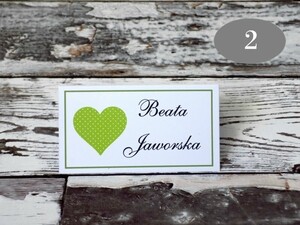 Winietki ślubne Kolorowe Serce