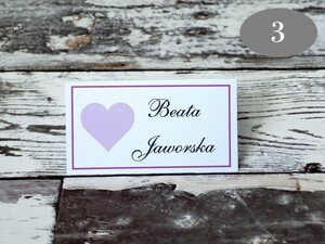 Winietki ślubne Kolorowe Serce