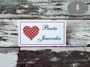 Winietki ślubne Kolorowe Serce