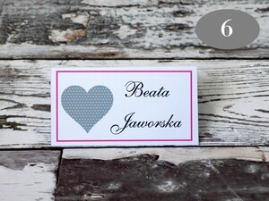 Winietki ślubne Kolorowe Serce