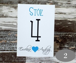 Numery stolików z Sercem AW-NSS