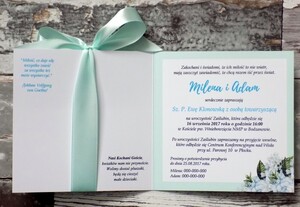 Zaproszenie wianek Mięta i Sukulenty AW-MS1