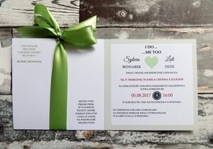 Zaproszenie wianek róża Piwonie Greenery AW-PG1