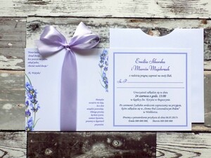 Zaproszenie wianek Lawenda AW-L3