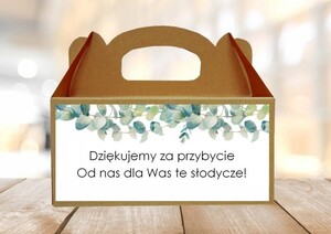Eko pudełko na ciasto weselene eukaliptus AW-EPC2