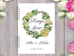 Księga Gości boho piwonia greenery AW-KG3