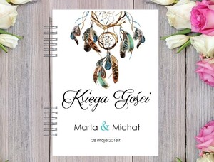 Księga Gości boho pióra łapacz snów AW-KG2