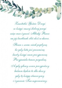 Księga Gości z ankietą eukaliptus AW-KSA9