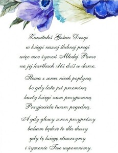 Księga Gości chaber pawie pióra AW-KGA2