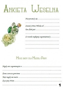 Księga Gości z ankietą piwonia greenery AW-KSA10