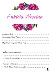 Księga Gości piwonia fuksja AW-KGA5