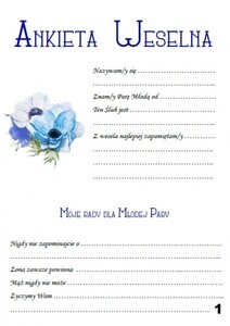 Księga Gości chaber pawie pióra AW-KGA2