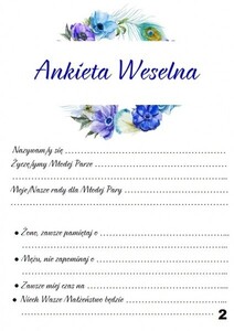 Księga Gości chaber pawie pióra AW-KGA2