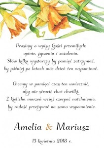 Księga Gości żonkile  AW-KG14