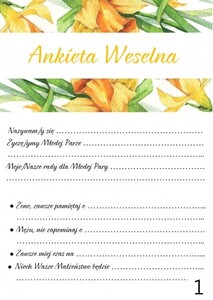 Księga Gości  z ankietą żonkile AW-KGA13