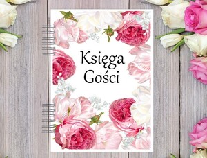 Księga Gości tulipany piwonie PINKLOVE AW-KGS15
