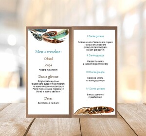 Menu weselne eko łapacz snów AW-ME08