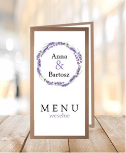 Menu weselne eko lawenda AW-ME11