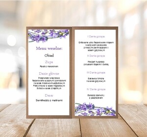 Menu weselne eko lawenda AW-ME11