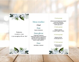 Menu weselne sukulenty wianek AW-MW11