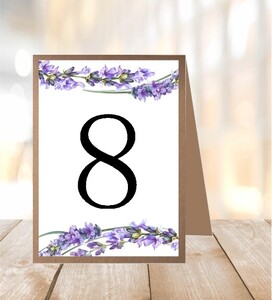 Numery stolików ekologiczne lawenda  AW-SE03