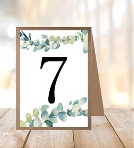 Numery stolików ekologiczne eukaliptus  AW-SE08