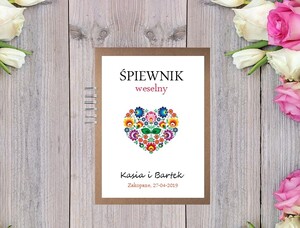 Śpiewnik weselny eko folkowe serce AW-SW07