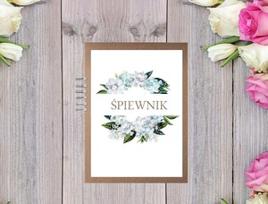 Śpiewnik weselny eko miętowe sukulent AW-SW09