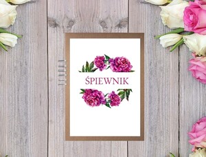 Śpiewnik weselny eko piwonia fuksja AW-SW10