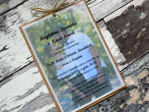 Zaproszenia ślubne ze zdjęciem Kalka