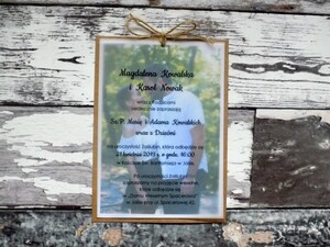 Zaproszenia ślubne ze zdjęciem Kalka