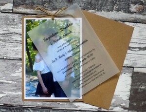 Zaproszenia ślubne ze zdjęciem Kalka