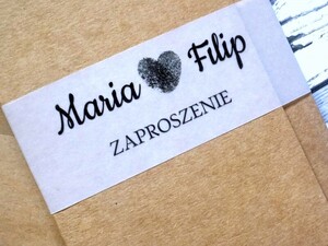 Zaproszenia ślubne ze zdjęciem Rustykalne Kopertowe