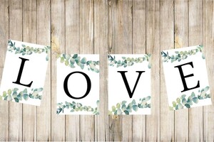 Baner weselny girlanda eukaliptus AW-B14