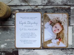 Zaproszenia Chrzest Święty ze zdjęciem