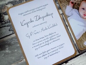 Zaproszenia Chrzest Święty ze zdjęciem