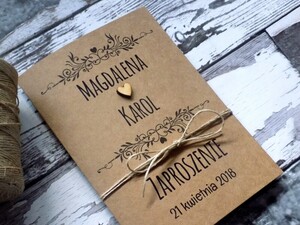 Zaproszenia ślubne ekologiczne Elegancki Ornament