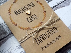 Zaproszenia ślubne ekologiczne Jesienny Wieniec